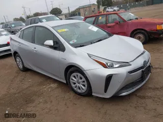 2022 Toyota Prius L Eco with VIN JTDKAMFU9N3185999, listed as a IAAI auction lot 41428106 with 50,798 mi miles. Bid and sale history available at carsss.com. Image 1.
