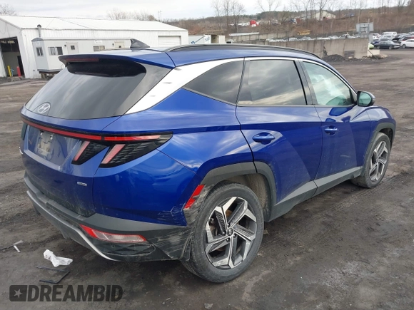 2022 Hyundai Tucson Limited with VIN 5NMJECAE3NH105480, listed as a IAAI auction lot 41684227 with 85,121 mi miles. Bid and sale history available at carsss.com. Image 4.