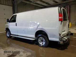 2024 GMC Savana Cargo Van with VIN 1GTW7AFP1R1233599, listed as a Copart auction lot 49504615 with 0 mi miles and Salvage Title. Bid and sale history available at carsss.com. Image 2.