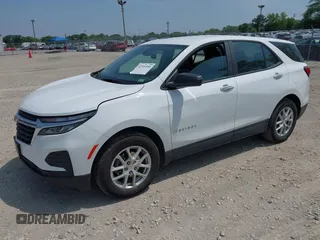 2024 Chevrolet Equinox LS with VIN 3GNAXHEG4RL278573, listed as a IAAI auction lot 42514554 with 57,581 mi miles and . Bid and sale history available at DreamBid. Image 2.