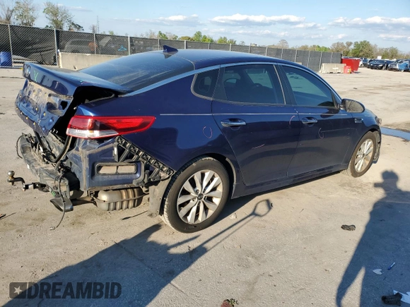 2018 Kia Optima LX with VIN 5XXGT4L35JG254628, listed as a Copart auction lot 47185345 with 103,405 mi miles and Salvage title. Bid and sale history available at DreamBid. Image 3.
