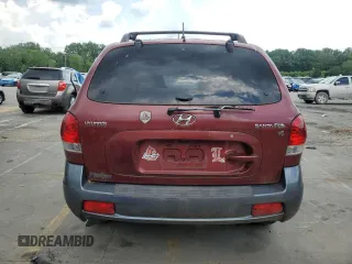 2005 Hyundai Santa Fe GLS with VIN KM8SC13D25U871319, listed as a Copart auction lot 62821625 with 101,202 mi miles and Clean title. Bid and sale history available at DreamBid. Image 6.