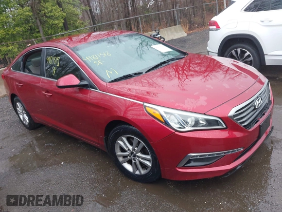 2015 Hyundai Sonata 2.4L SE with VIN 5NPE24AF7FH188232, listed as a IAAI auction lot 41811518 with 140,850 mi miles. Bid and sale history available at carsss.com. Image 1.