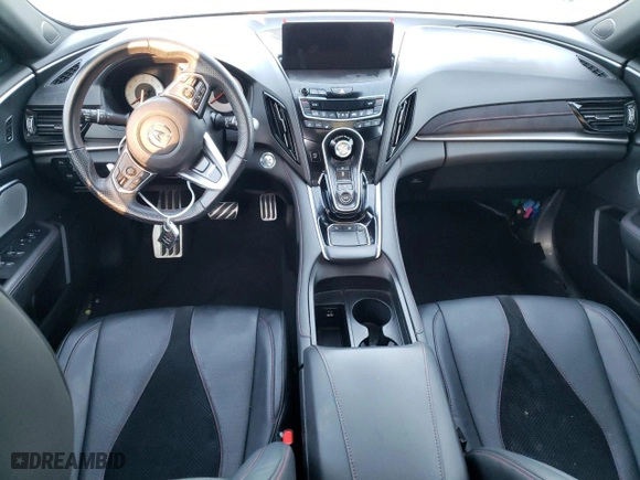 2023 Acura RDX w/A-Spec Package with VIN 5J8TC1H67PL002504, listed as a Copart auction lot 76473054 with 0 mi miles and Salvage Title. Bid and sale history available at carsss.com. Image 8.