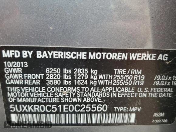 2014 BMW X5 xDrive35i z VIN 5UXKR0C51E0C25560, wystawiony jako Copart lot #55336315 z przebiegiem 198 135 mil mil oraz Czysty tytuł • Clean title. Historia ofert i sprzedaży dostępna na DreamBid. Obrazek 13.