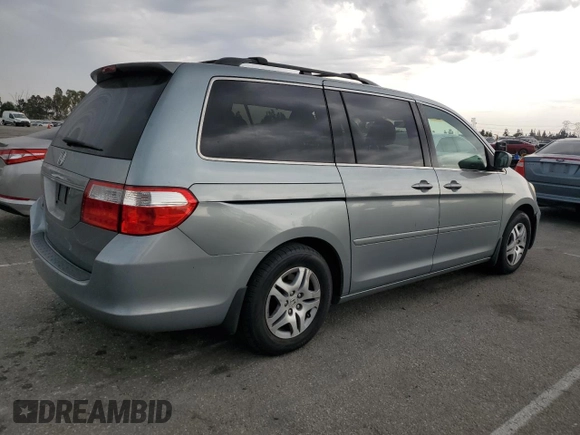 2007 Honda Odyssey EX-L z VIN 5FNRL38637B004323, wystawiony jako Copart lot #59626045 z przebiegiem 178 069 mil mil oraz Szkoda całkowita • Salvage title. Historia ofert i sprzedaży dostępna na DreamBid. Obrazek 3.