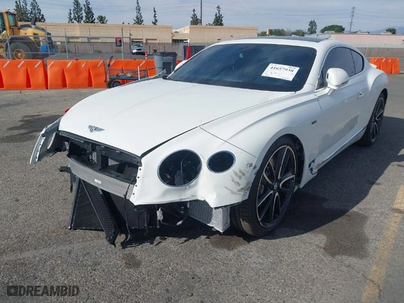 2024 Bentley Continental GT V8 with VIN SCBCG2ZG4RC017077, listed as a IAAI auction lot 41657938 with 1,536 mi miles. Bid and sale history available at carsss.com. Image 2.