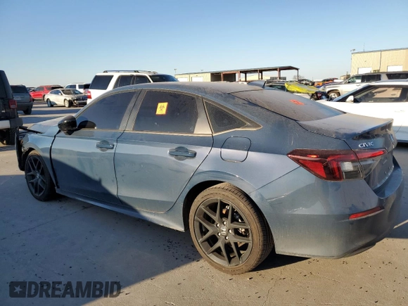 2025 Honda Civic Sedan Sport with VIN 2HGFE2F5XSH538683, listed as a Copart auction lot 50082045 with 6,601 mi miles and Salvage Title. Bid and sale history available at carsss.com. Image 2.