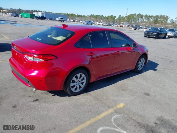 2020 Toyota Corolla LE with VIN JTDEPRAE6LJ009686, listed as a IAAI auction lot 41217057 with 83,311 mi miles. Bid and sale history available at carsss.com. Image 4.