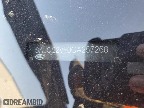 2016 Land Rover Range Rover HSE with VIN SALGS2VF0GA257268, listed as a Copart auction lot 52306245 with Not provided miles and Salvage title. Bid and sale history available at DreamBid. Image 16.