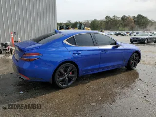 2022 Genesis G70 3.3T z VIN KMTG54TE1NU094180, wystawiony jako Copart lot #49625225 z przebiegiem 35 088 mil mil oraz Szkody całkowita. Historia ofert i sprzedaży dostępna na DreamBid. Obrazek 3.