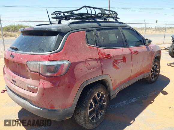 2020 Jeep Compass Trailhawk with VIN 3C4NJDDB8LT195701, listed as a IAAI auction lot 39306924 with 100,006 mi miles and . Bid and sale history available at DreamBid. Image 4.