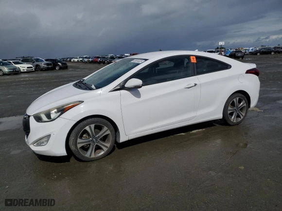 2014 Hyundai Elantra Coupe with VIN KMHDH6AH4EU029286, listed as a Copart auction lot 49091825 with 54,017 mi miles and Salvage Title. Bid and sale history available at carsss.com. Image 1.