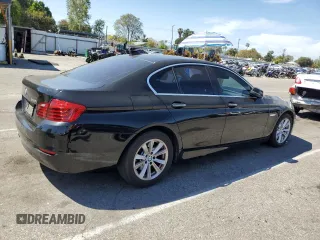 2015 BMW 5 Series 528i with VIN WBA5A5C5XFD522415, listed as a Copart auction lot 52563095 with 81,979 mi miles and Salvage Title. Bid and sale history available at carsss.com. Image 3.