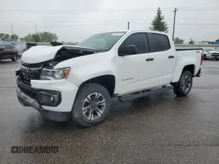 2022 Chevrolet Colorado 4WD Z71 with VIN 1GCGTDEN3N1218436, listed as a Copart auction lot 57591175 with 74,103 mi miles and Salvage title. Bid and sale history available at DreamBid. Image 1.