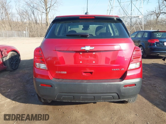 2015 Chevrolet Trax LS with VIN KL7CJKSB5FB061777, listed as a IAAI auction lot 41764889 with 179,410 mi miles. Bid and sale history available at carsss.com. Image 16.