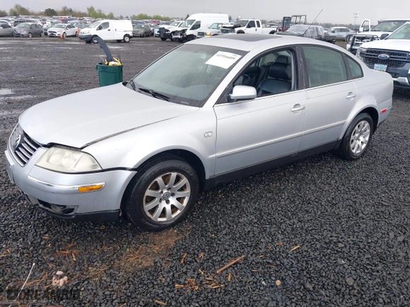 2003 Volkswagen Passat GLS with VIN WVWPD63B23P197123, listed as a IAAI auction lot 41916609 with 205,615 mi miles. Bid and sale history available at carsss.com. Image 2.