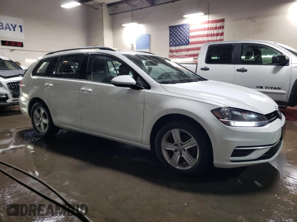 2018 Volkswagen Golf SportWagen S with VIN 3VWD17AU4JM761649, listed as a Copart auction lot 46171765 with 38,628 mi miles and Salvage Title. Bid and sale history available at carsss.com. Image 4.