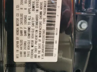 2012 Acura TSX с VIN JH4CU2F49CC007862, выставлен на аукционе Copart как лот 60911885 с пробегом 101 632 миль миль и Списание • Salvage title. История ставок и продаж доступна на DreamBid. Изображение 12.
