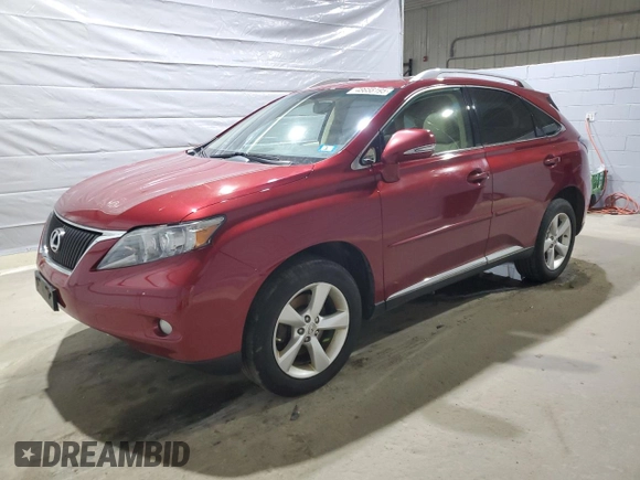 2011 Lexus RX 350 with VIN 2T2BK1BA0BC096540, listed as a Copart auction lot 48658195 with 123,672 mi miles and Salvage Title. Bid and sale history available at DreamBid. Image 1.