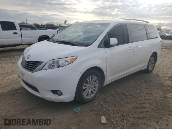 2012 Toyota Sienna XLE AAS with VIN 5TDYK3DC6CS277532, listed as a Copart auction lot 47453945 with 130,451 mi miles and Salvage Title. Bid and sale history available at carsss.com. Image 1.