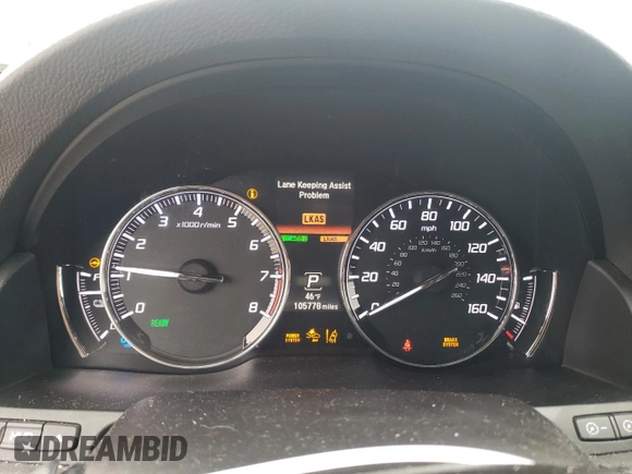 2016 Acura RLX Hybrid Advance z VIN JH4KC2F96GC000285, wystawiony jako Copart lot #47346385 z przebiegiem 105 778 mil mil oraz Szkoda całkowita • Salvage title. Historia ofert i sprzedaży dostępna na DreamBid. Obrazek 9.
