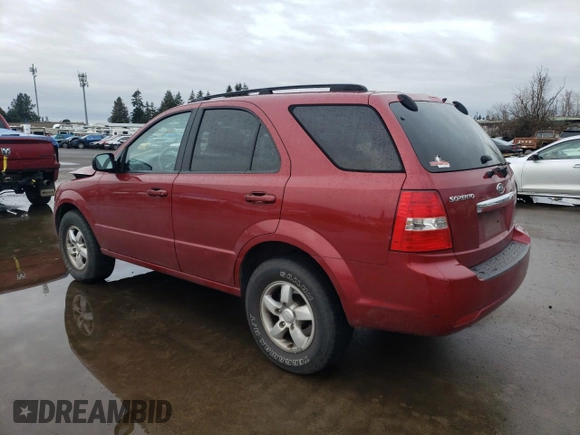 2008 Kia Sorento LX z VIN KNDJC735185839293, wystawiony jako Copart lot #45384805 z przebiegiem 187 080 mil mil oraz Szkoda całkowita • Salvage title. Historia ofert i sprzedaży dostępna na DreamBid. Obrazek 2.