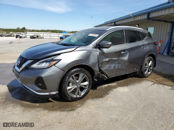 2020 Nissan Murano Platinum with VIN 5N1AZ2DS4LN122588, listed as a Copart auction lot 44756305 with 47,377 mi miles and Salvage Title. Bid and sale history available at carsss.com. Image 1.