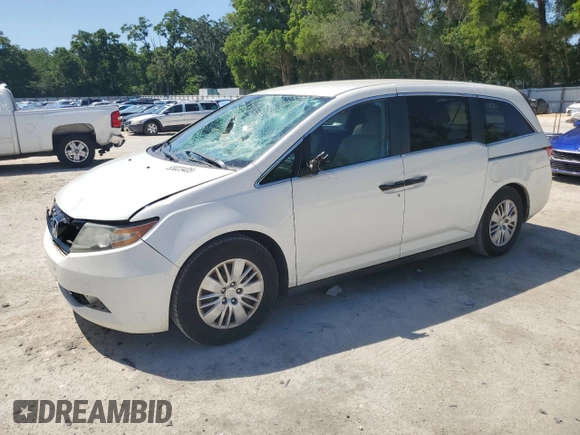 2015 Honda Odyssey LX with VIN 5FNRL5H27FB054746, listed as a Copart auction lot 53023405 with 96,548 mi miles and Salvage Title. Bid and sale history available at DreamBid. Image 1.