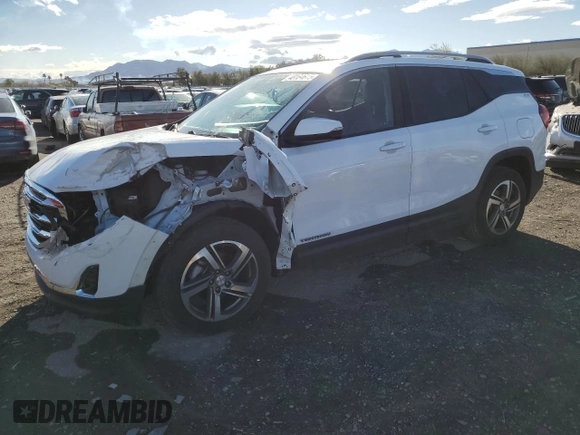 2020 GMC Terrain SLT with VIN 3GKALPEV0LL255154, listed as a Copart auction lot 48164615 with 71,118 mi miles and Salvage Title. Bid and sale history available at carsss.com. Image 1.