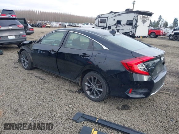 2019 Honda Civic Sedan EX with VIN JHMFC1F38KX012348, listed as a IAAI auction lot 41450738 with 105,551 mi miles. Bid and sale history available at carsss.com. Image 3.