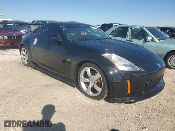 2005 Nissan 350Z Touring with VIN JN1AZ34E55M653623, listed as a Copart auction lot 81674934 with Not Provided miles and Non Repairable. Bid and sale history available at DreamBid. Image 4.