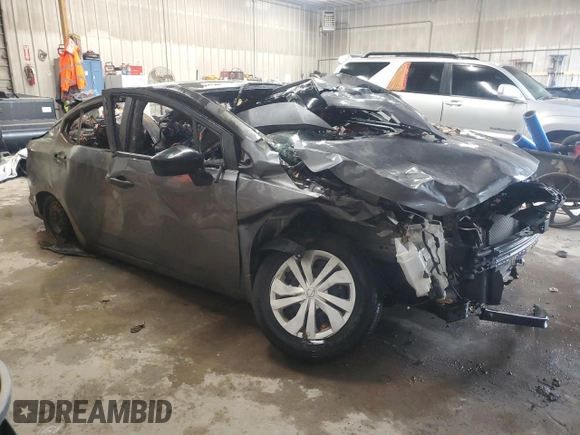 2021 Nissan Versa S with VIN 3N1CN8DVXML899786, listed as a Copart auction lot 58615975 with Not provided miles and Salvage title. Bid and sale history available at DreamBid. Image 4.