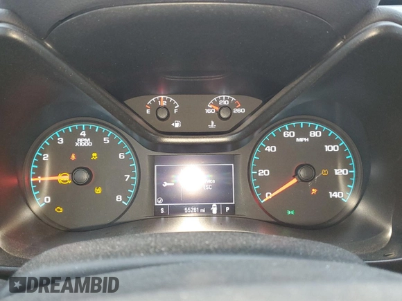 2022 Chevrolet Colorado 4WD LT with VIN 1GCGTCEN5N1244627, listed as a Copart auction lot 80997994 with 55,261 mi miles and Salvage title. Bid and sale history available at DreamBid. Image 9.