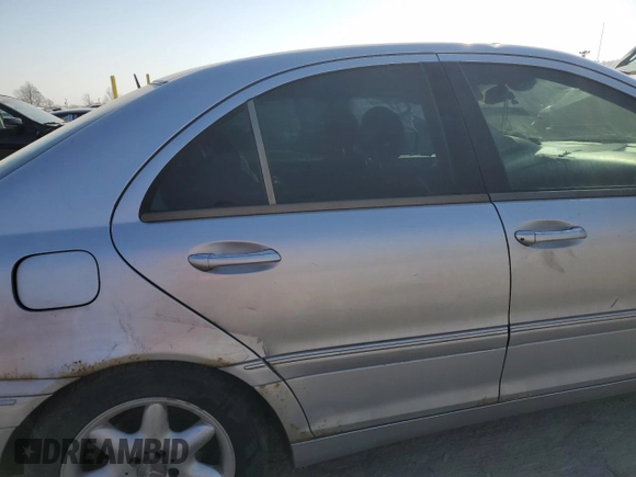 2002 Mercedes-Benz C with VIN WDBRF61J92F287899, listed as a Copart auction lot 48699435 with 145,465 mi miles and Salvage Title. Bid and sale history available at carsss.com. Image 11.