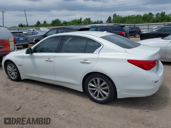 2014 Infiniti Q50 Hybrid Sport with VIN JN1AV7AP7EM690553, listed as a IAAI auction lot 42196341 with 221,709 mi miles and . Bid and sale history available at DreamBid. Image 14.