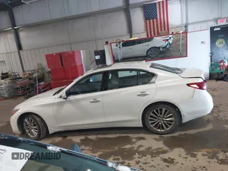2021 Infiniti Q50 Luxe with VIN JN1EV7BR9MM752020, listed as a IAAI auction lot 41602470 with 61,392 mi miles and . Bid and sale history available at DreamBid. Image 14.