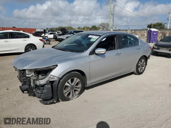 2014 Honda Accord LX with VIN 1HGCR2F31EA225238, listed as a Copart auction lot 45457105 with 58,097 mi miles and Salvage Title. Bid and sale history available at carsss.com. Image 1.