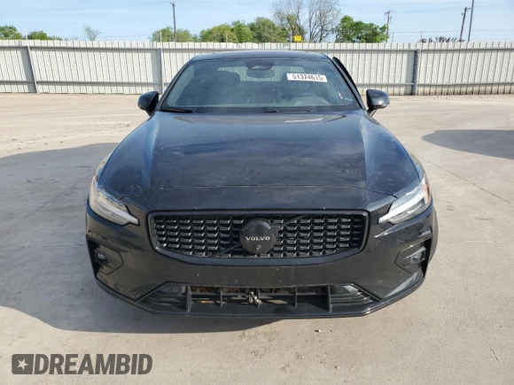 2024 Volvo S60 Plus Black Edition with VIN 7JRL12TH6RG305287, listed as a Copart auction lot 51374615 with 27,542 mi miles and Salvage title. Bid and sale history available at DreamBid. Image 5.