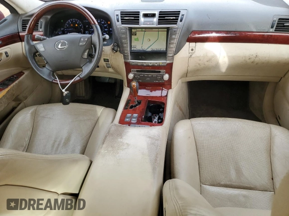 2011 Lexus LS 460 L with VIN JTHGL5EF5B5042720, listed as a Copart auction lot 46445965 with 154,801 mi miles and Salvage Title. Bid and sale history available at DreamBid. Image 8.