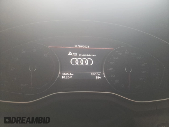 2018 Audi A5 Sportback Premium Plus with VIN WAUBNCF54JA054845, listed as a Copart auction lot 81963193 with 66,074 mi miles. Bid and sale history available at carsss.com. Image 9.