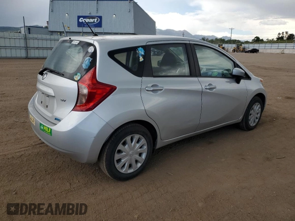 2015 Nissan Note S with VIN 3N1CE2CP4FL405327, listed as a Copart auction lot 60738795 with 97,389 mi miles and Salvage title. Bid and sale history available at DreamBid. Image 3.