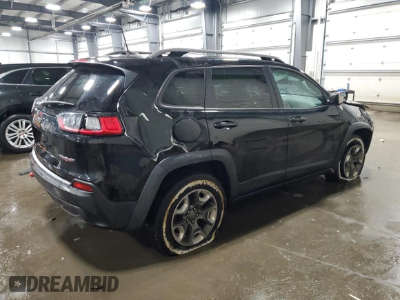 2019 Jeep Cherokee Trailhawk Elite with VIN 1C4PJMBX9KD461643, listed as a Copart auction lot 46308055 with 84,009 mi miles and Salvage Title. Bid and sale history available at carsss.com. Image 3.