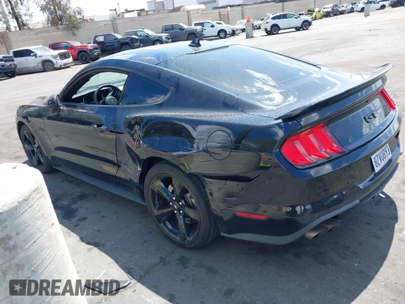 2022 Ford Mustang GT with VIN 1FA6P8CF3N5110805, listed as a IAAI auction lot 41943468 with 27,247 mi miles and . Bid and sale history available at carsss.com. Image 3.