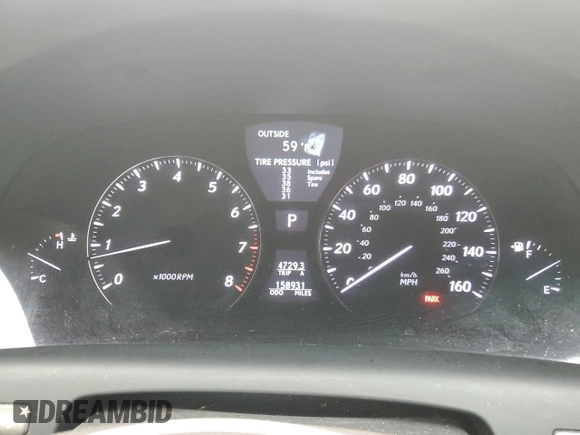 2008 Lexus LS 460 с VIN JTHBL46FX85055328, выставлен на аукционе Copart как лот 59573745 с пробегом 158 931 миль миль и Списание • Salvage title. История ставок и продаж доступна на DreamBid. Изображение 9.