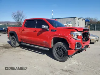2021 GMC Sierra 1500 AT4 with VIN 3GTP9EED7MG285956, listed as a Copart auction lot 47226625 with 75,150 mi miles and Salvage Title. Bid and sale history available at carsss.com. Image 4.
