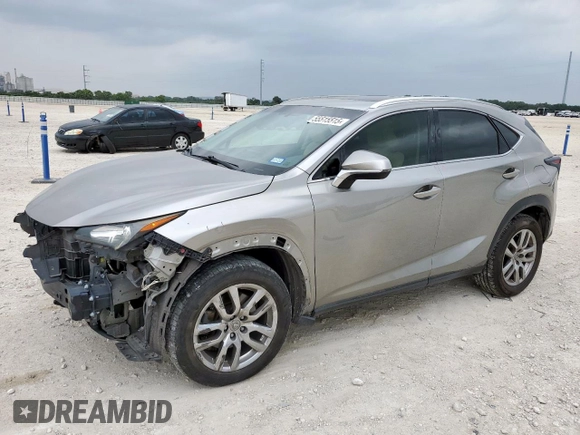 2015 Lexus NX 200t with VIN JTJYARBZ3F2013531, listed as a Copart auction lot 55515515 with 158,729 mi miles and Salvage title. Bid and sale history available at DreamBid. Image 1.