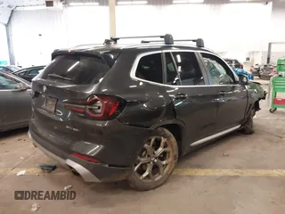 2022 BMW X3 xDrive30i with VIN 5UX53DP09N9K75829, listed as a IAAI auction lot 41646561 with Not Provided miles and . Bid and sale history available at DreamBid. Image 4.