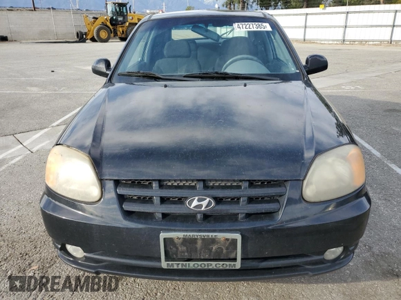 2005 Hyundai Accent GLS z VIN KMHCG35C35U364132, wystawiony jako Copart lot #47227385 z przebiegiem 177 143 mil mil oraz Szkoda całkowita • Salvage title. Historia ofert i sprzedaży dostępna na DreamBid. Obrazek 5.