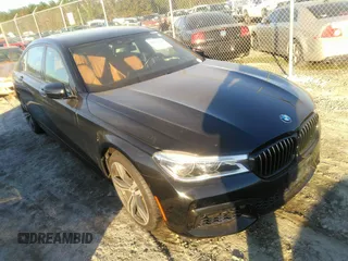 2017 BMW 7 Series 750i with VIN WBA7F0C35HGM22087, listed as a IAAI auction lot 40872348 with 49,734 mi miles. Bid and sale history available at carsss.com. Image 1.